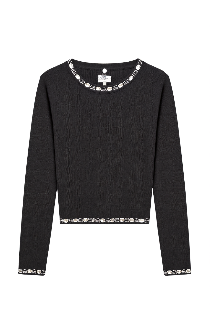 Maglia Elegante con Dettagli Gioiello