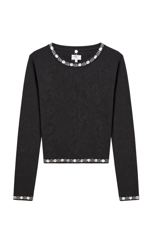 Maglia Elegante con Dettagli Gioiello