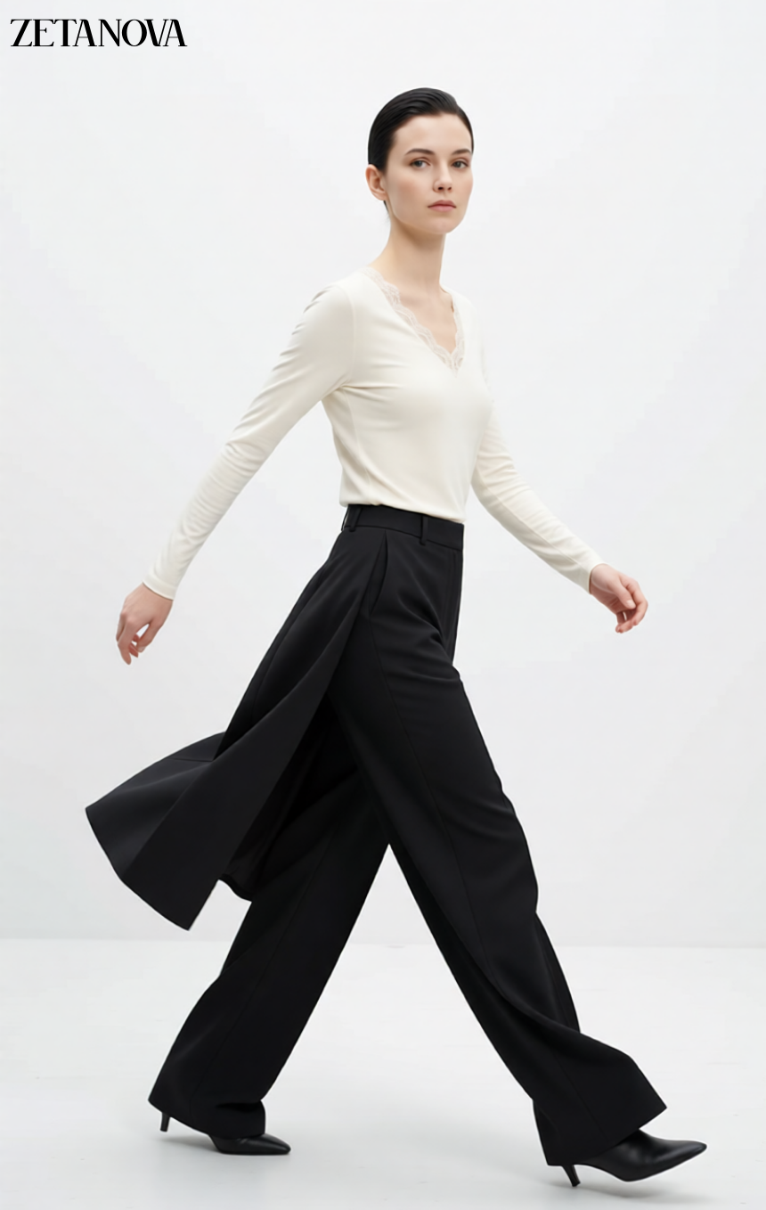 Maglia Donna con Pizzo Scollo a V