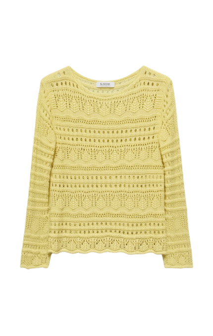 Maglia Traforata con Lavorazione Decorativa