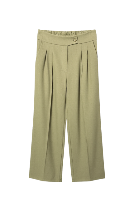 Pantaloni Eleganti a Gamba Larga con Pince