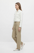 Pantaloni Eleganti a Gamba Larga con Pince