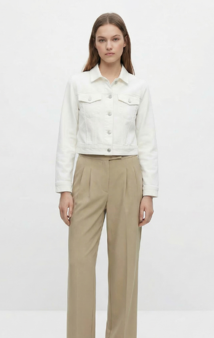 Pantaloni Eleganti a Gamba Larga con Pince