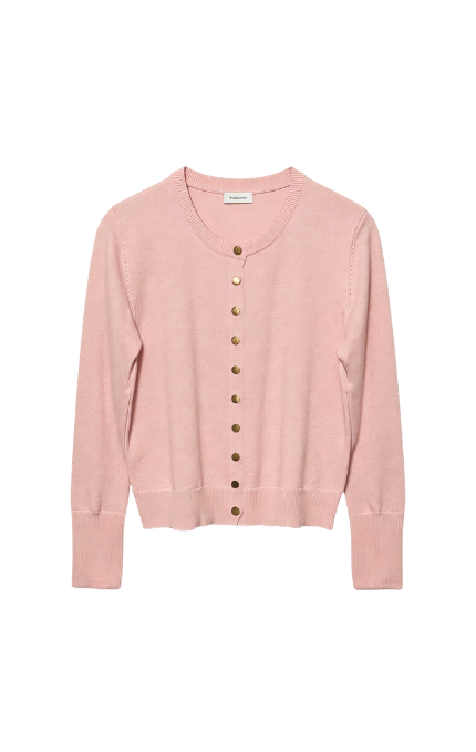 Cardigan con Bottoni Dorati