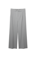 Pantaloni Eleganti Grigi a Gamba Larga