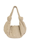 Borsa in Maglia Crochet Color Beige