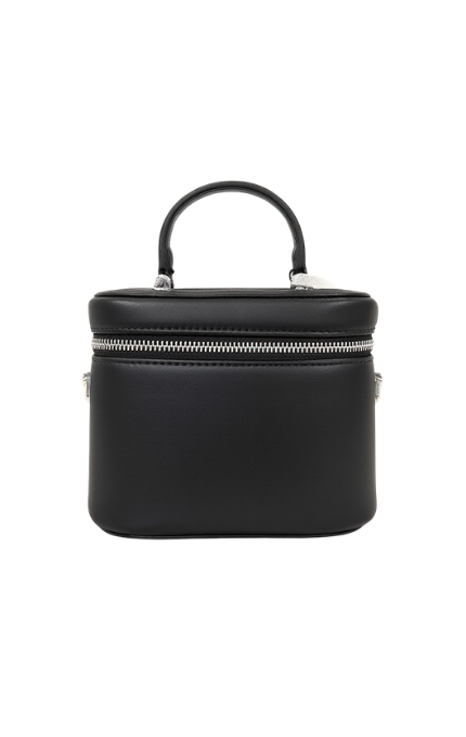 Borsa Nera Rigida con Manico e Zip